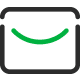 Email marketing icon: green check mark in a black outlined box.