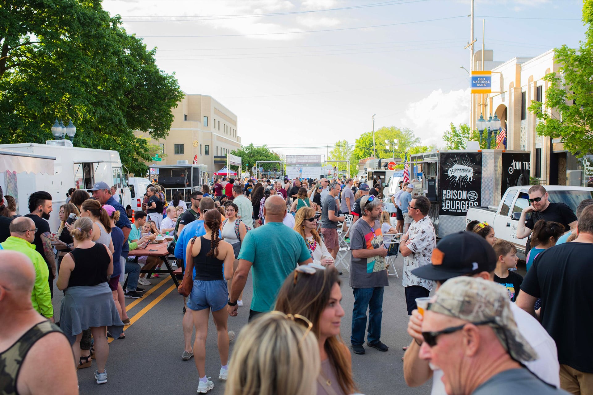 Kosciusko Chamber hosts a lively street fair with food trucks and vendors.