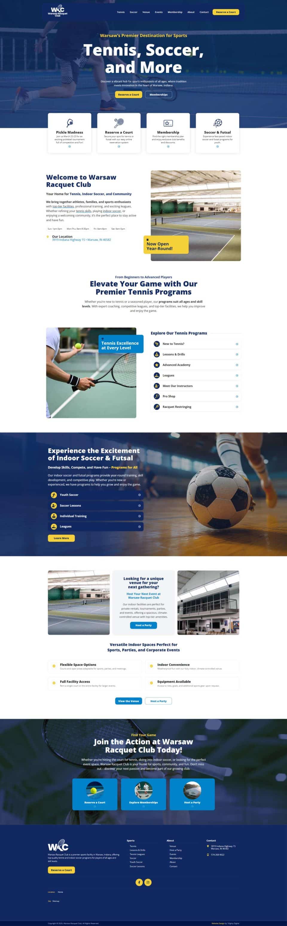 Warsow Racquet Club: Your hub for tennis and soccer info.
