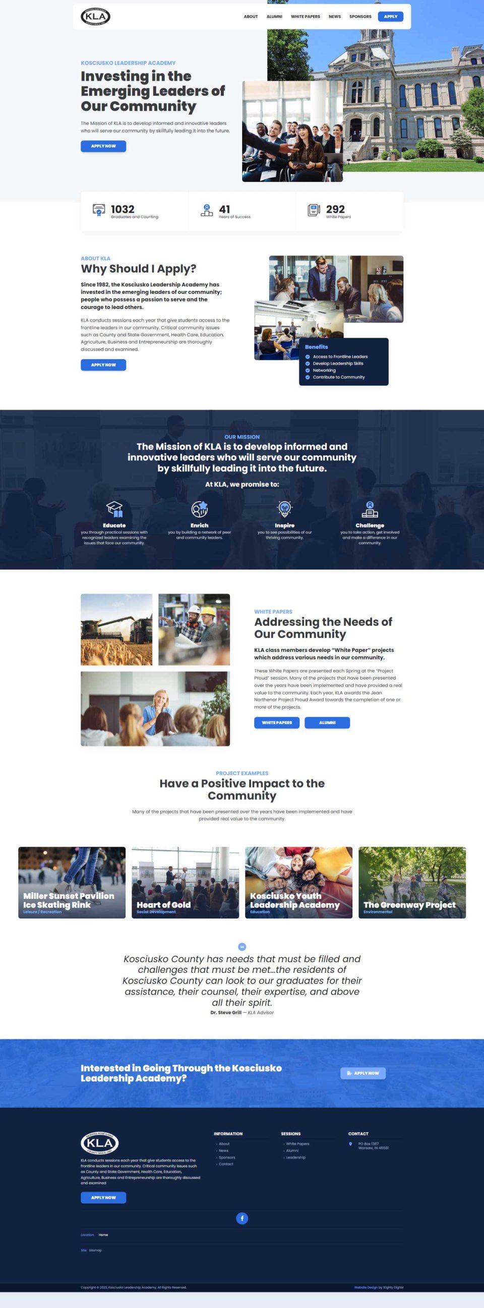 Kosciusko Leadership Academy fosters learning for community innovators.