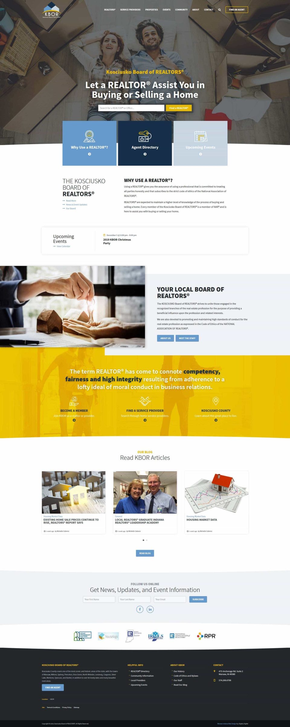 Gallery-rich website for real estate with images and informative text sections.