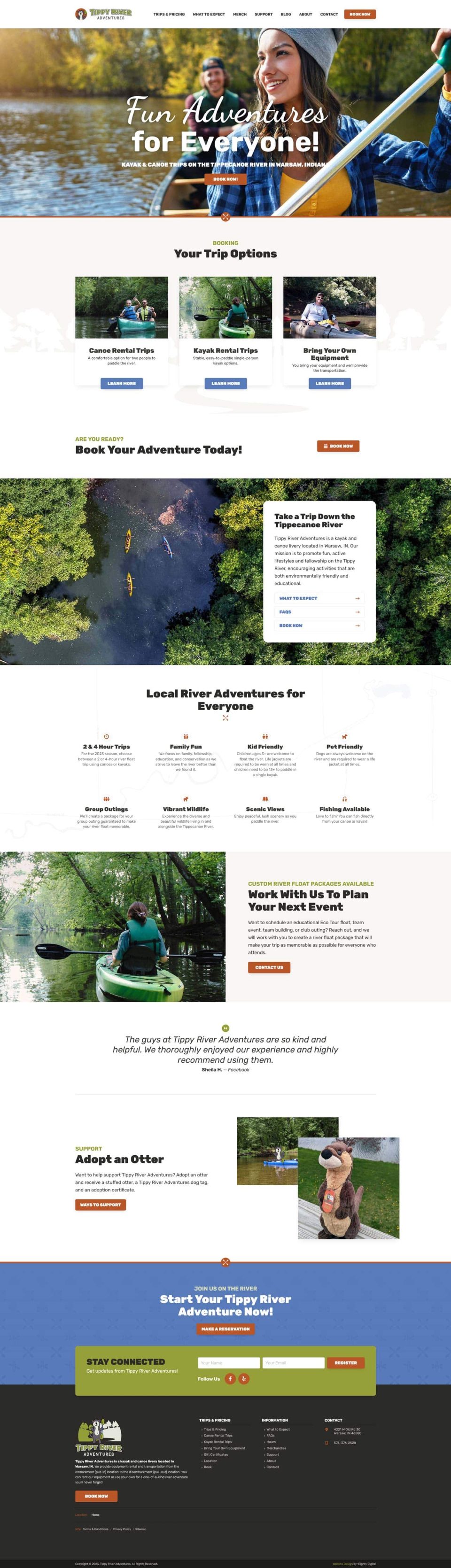 Tippy River Adventures: guided river tours and wildlife experiences.